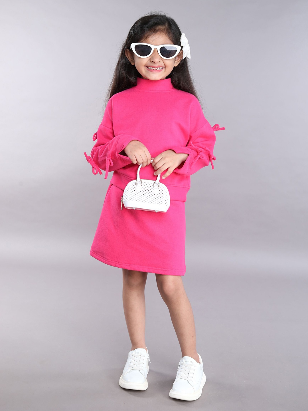 

taffykids Girls Top with Skirt, Pink