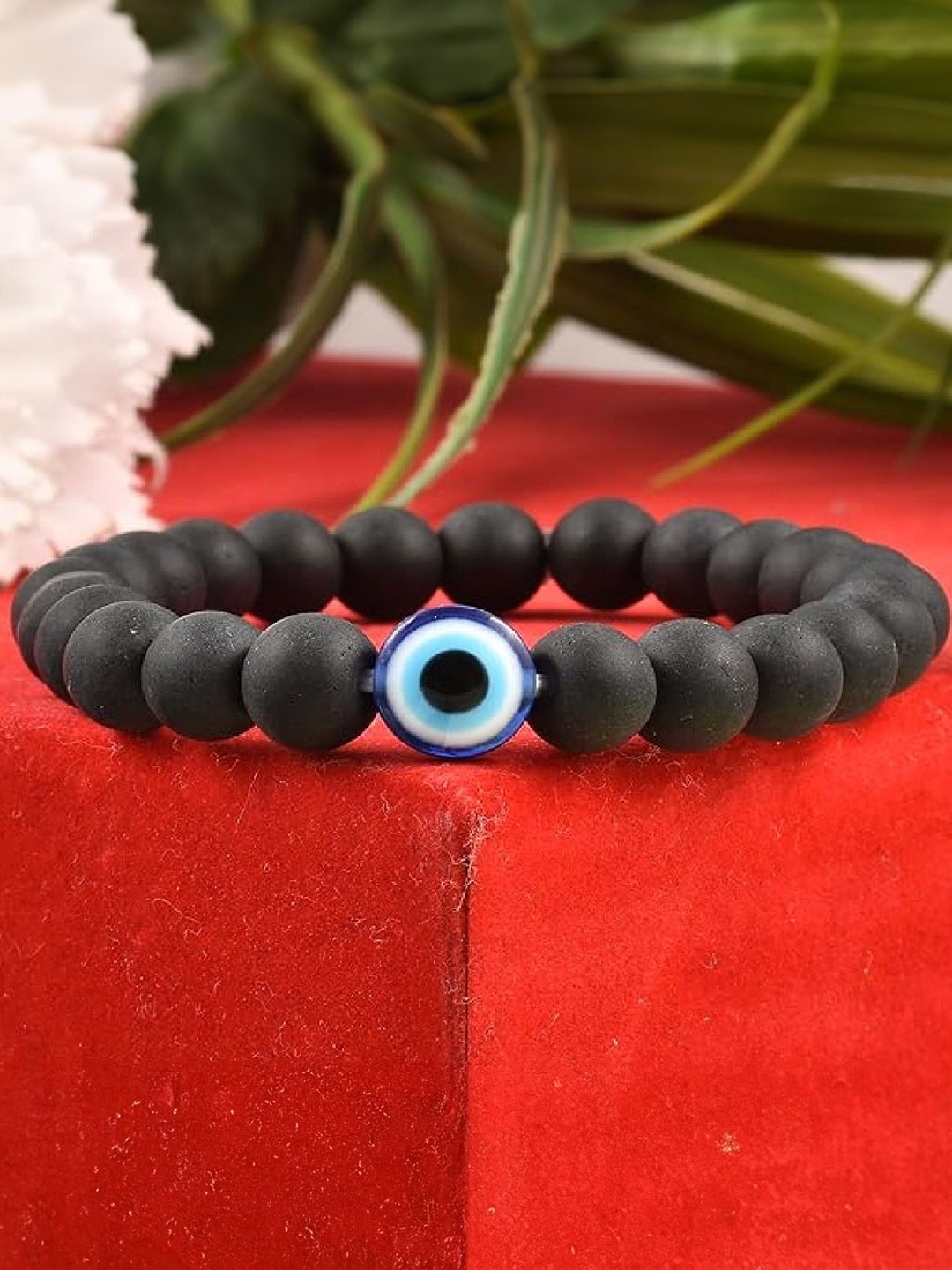 

RUHI COLLECTION Unisex Wood Onyx Handcrafted Charm Bracelet, Black