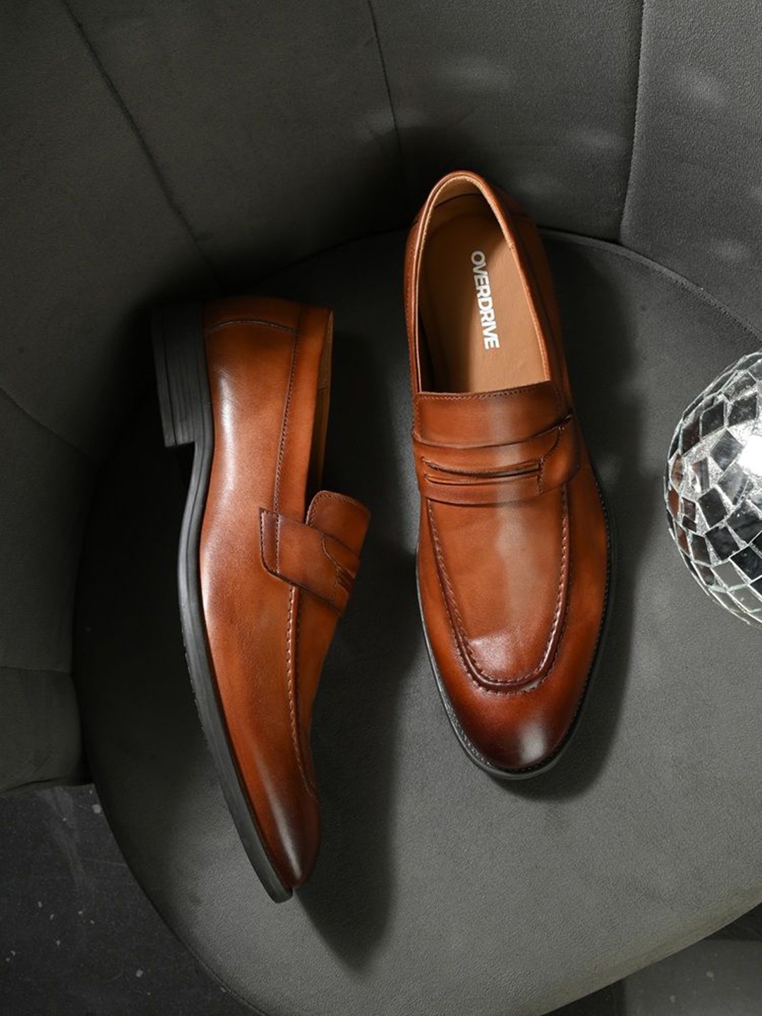 

Overdrive Men Formal Loafers, Tan