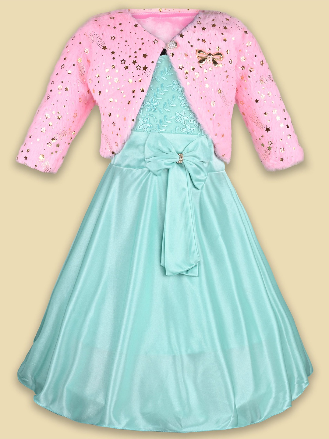 

Wish Karo Embroidered A-Line Dress, Sea green
