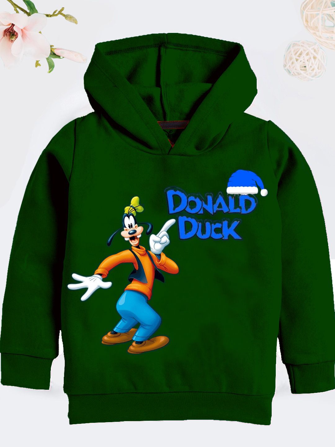 

YK Disney Boys Printed Hooded Sweatshirt, Green