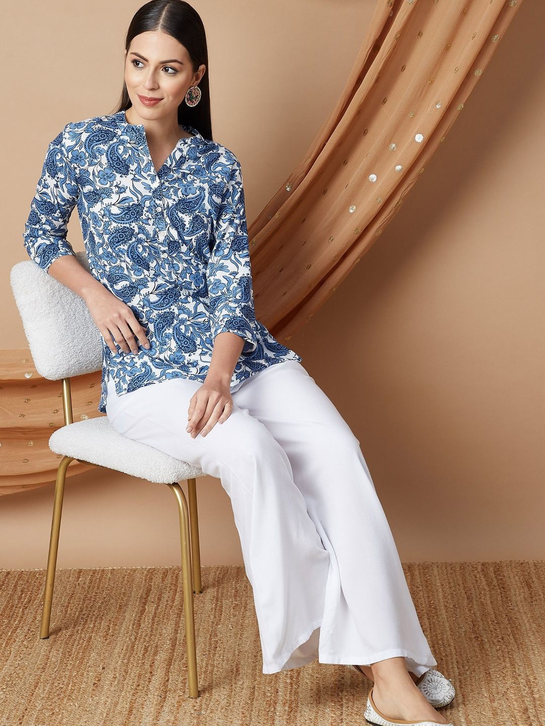 

Melange by Lifestyle Paisley Printed Kurti, Violet