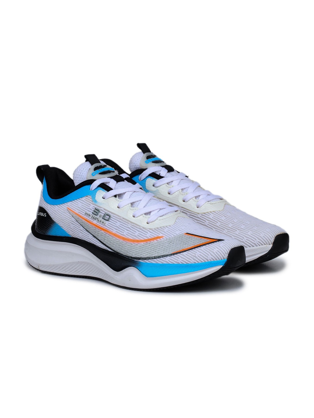 

Columbus Men Lace-Up Running Non-Marking Shoes, White