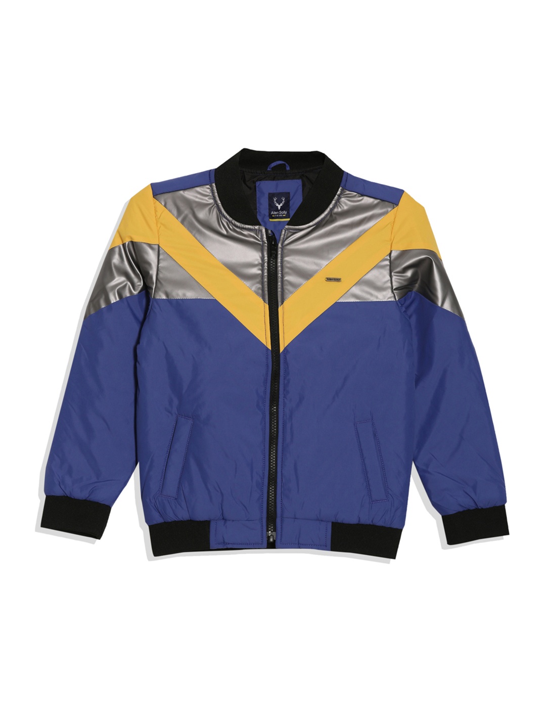 

Allen Solly Junior Boys Longline Bomber Jacket, Navy blue