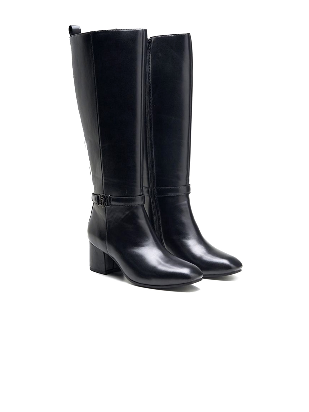 

MICHAEL ANGELO Women Casual Block-Heeled Slouchy Boots, Black
