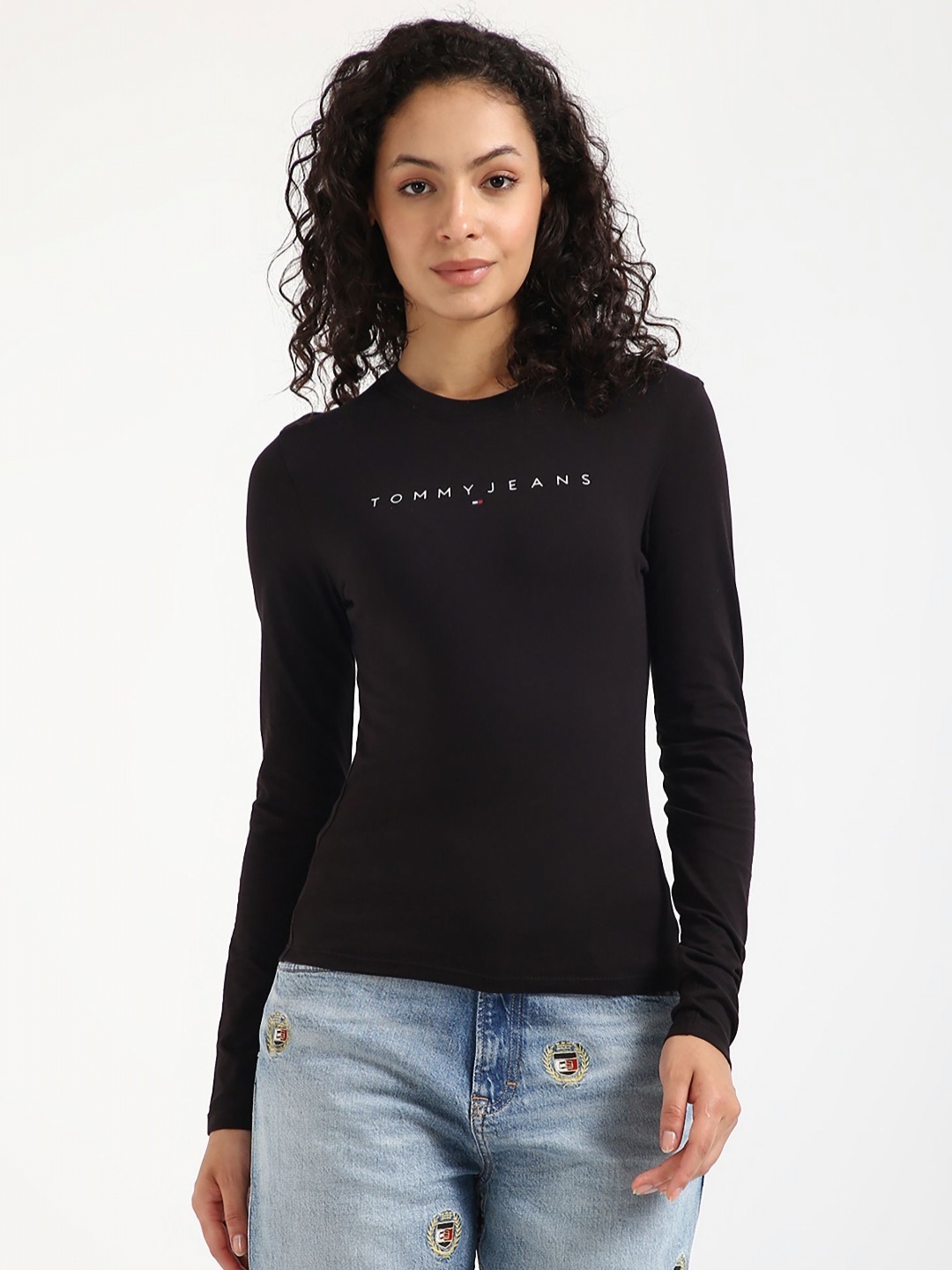 

Tommy Hilfiger Women Pockets Slim Fit T-shirt, Black
