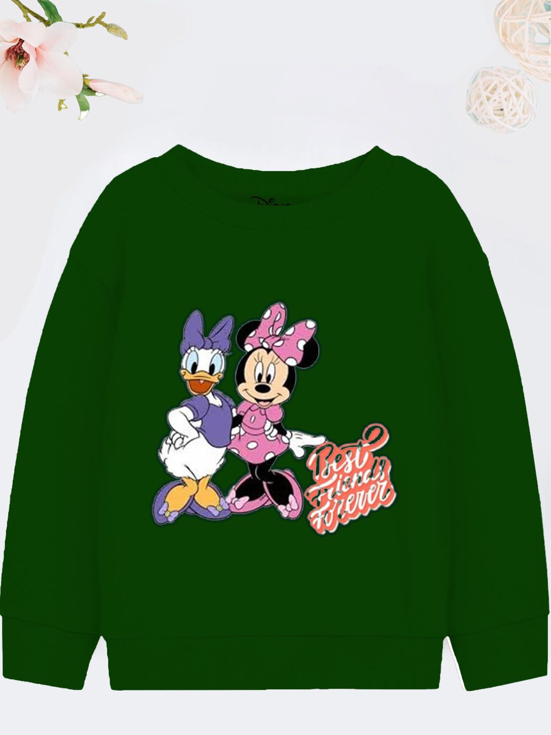 

YK Disney Girls Printed Sweatshirt, Green