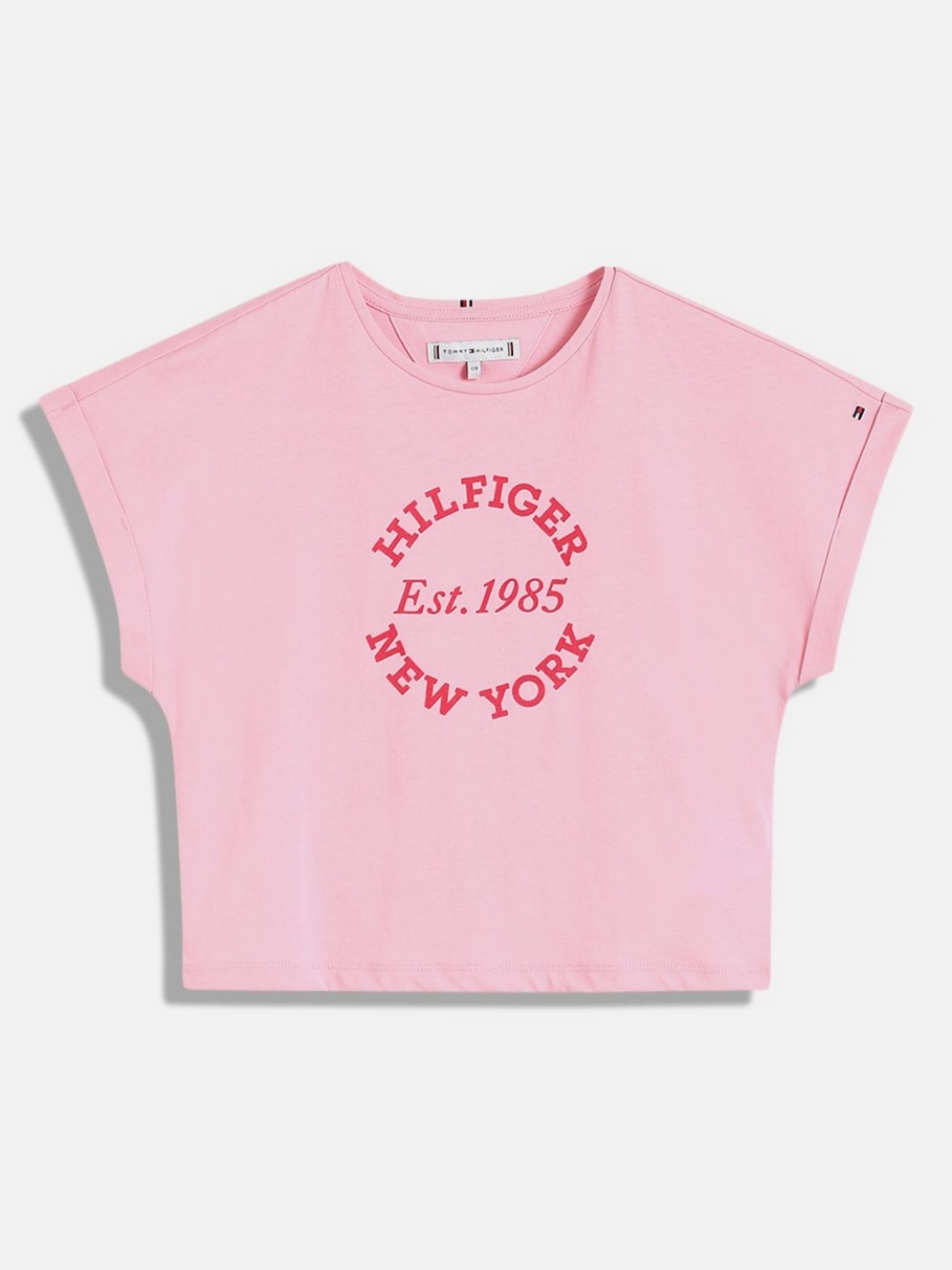 

Tommy Hilfiger Girls Printed Applique T-shirt, Pink