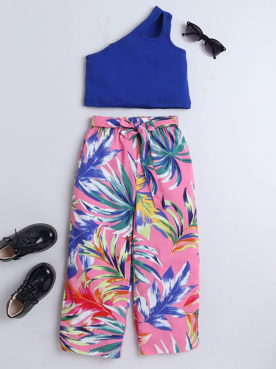 

taffykids Girls Top with Trousers, Blue
