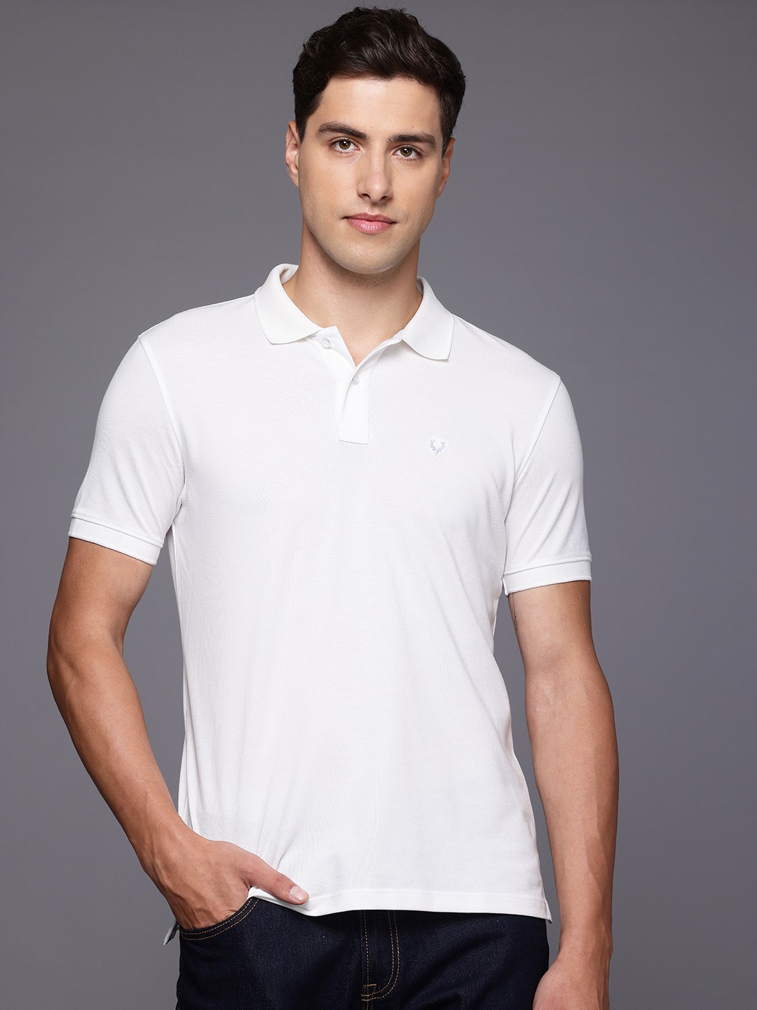 

Allen Solly Polo Collar T-shirt, White