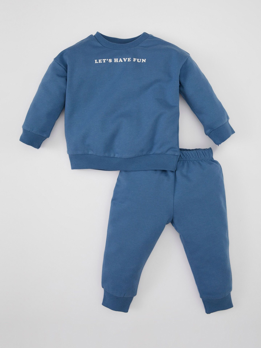 

DeFacto Girls Printed Trousers, Navy blue
