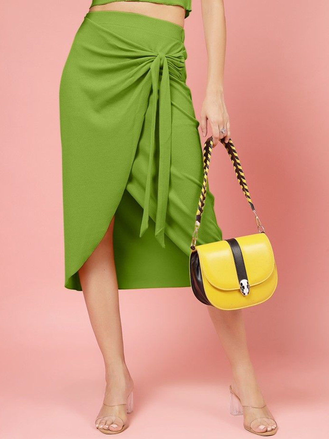 

Oomph! Wrap Midi Skirt, Green