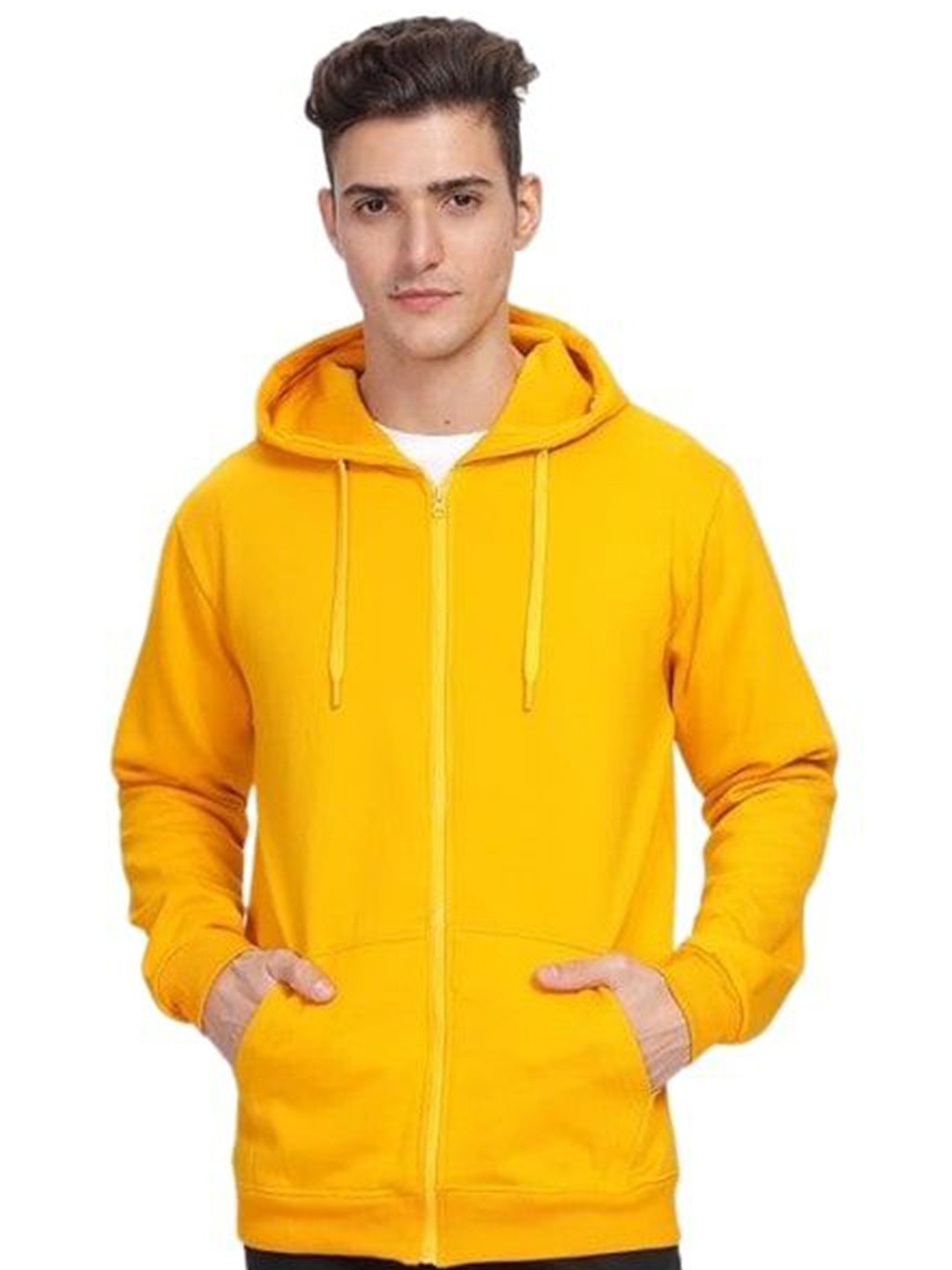 

GAINELL Men Hooded Sweatshirt, Yellow