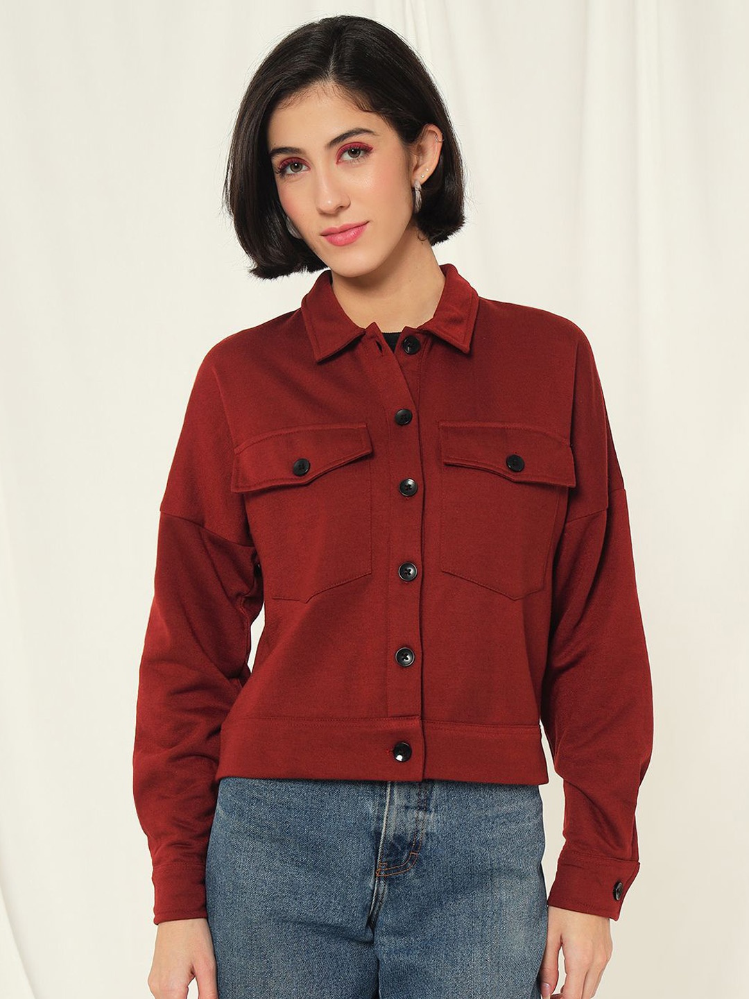 

BAESD Women Lightweight Knitted Jacket, Maroon