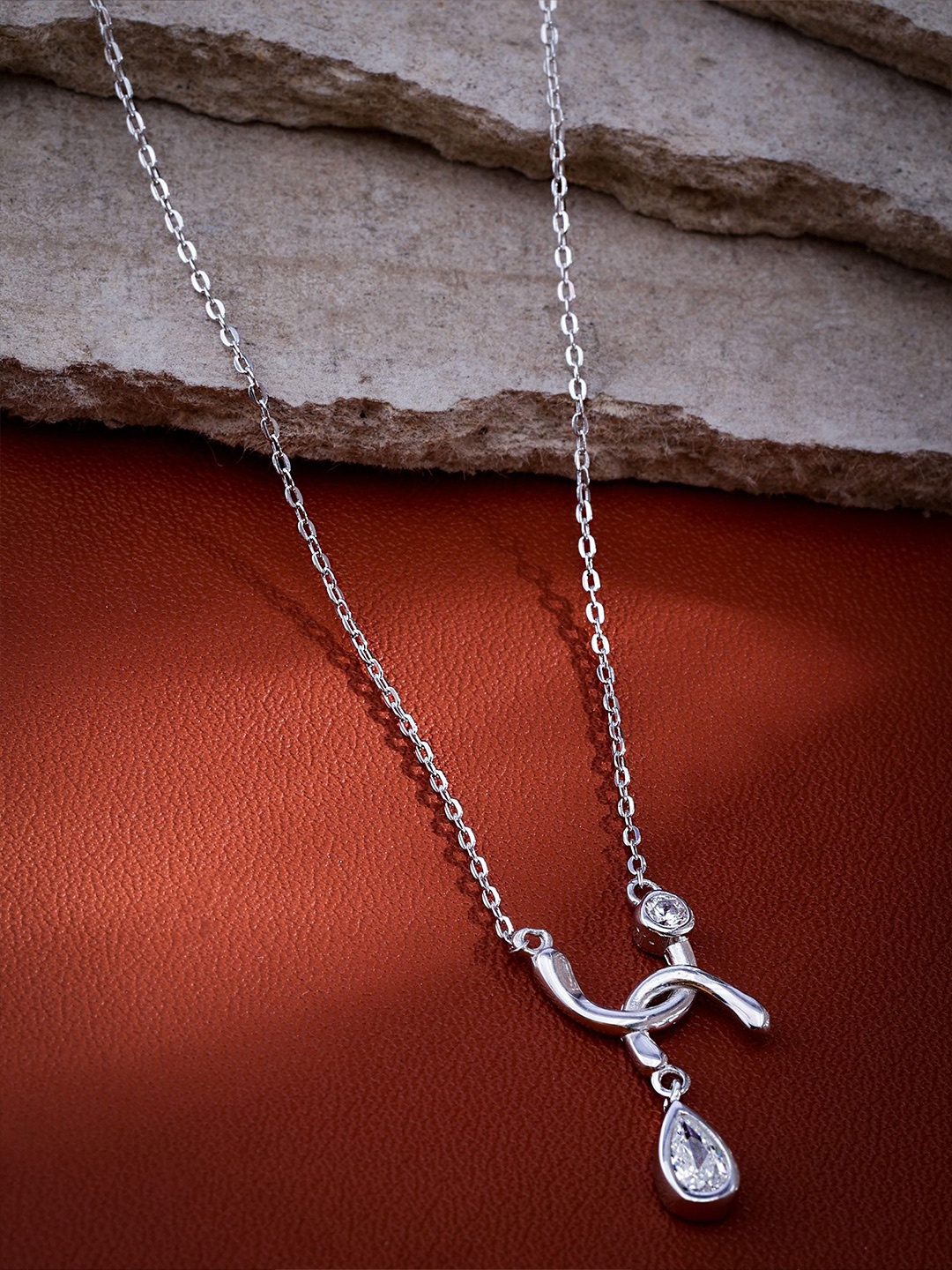 

DIAVO Sterling Silver Rhodium-Plated Necklace