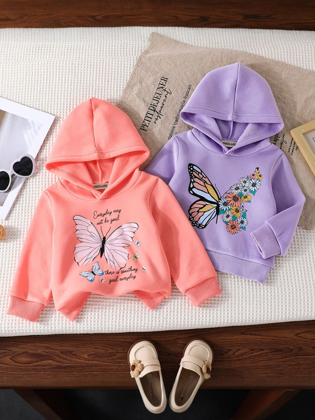 

INCLUD Girls Printed Hooded Sweatshirt, Multi
