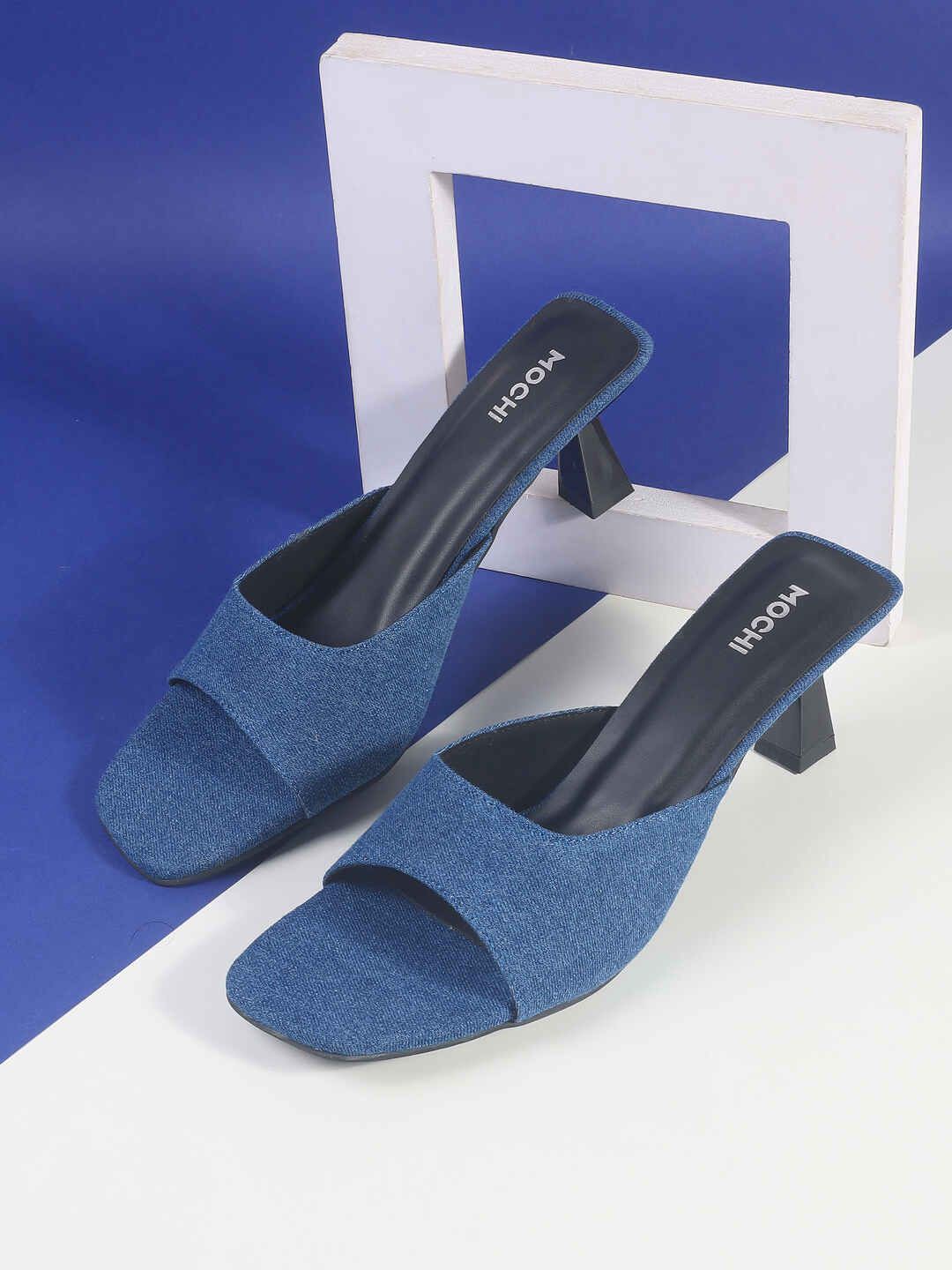 

Mochi Colourblocked Block Pumps, Blue