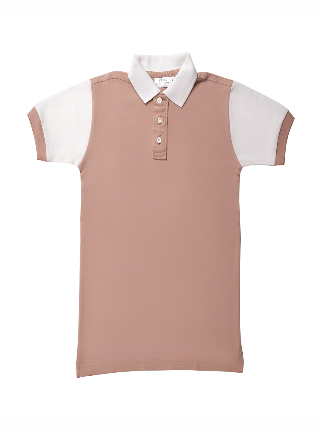

THE PONY & PEONY CO. Boys Polo Collar Raw Edge T-shirt, Pink
