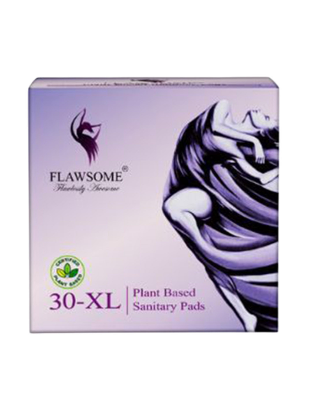 

Flawsome Plant Based Sanitary Pads - XL - 30Pcs, White