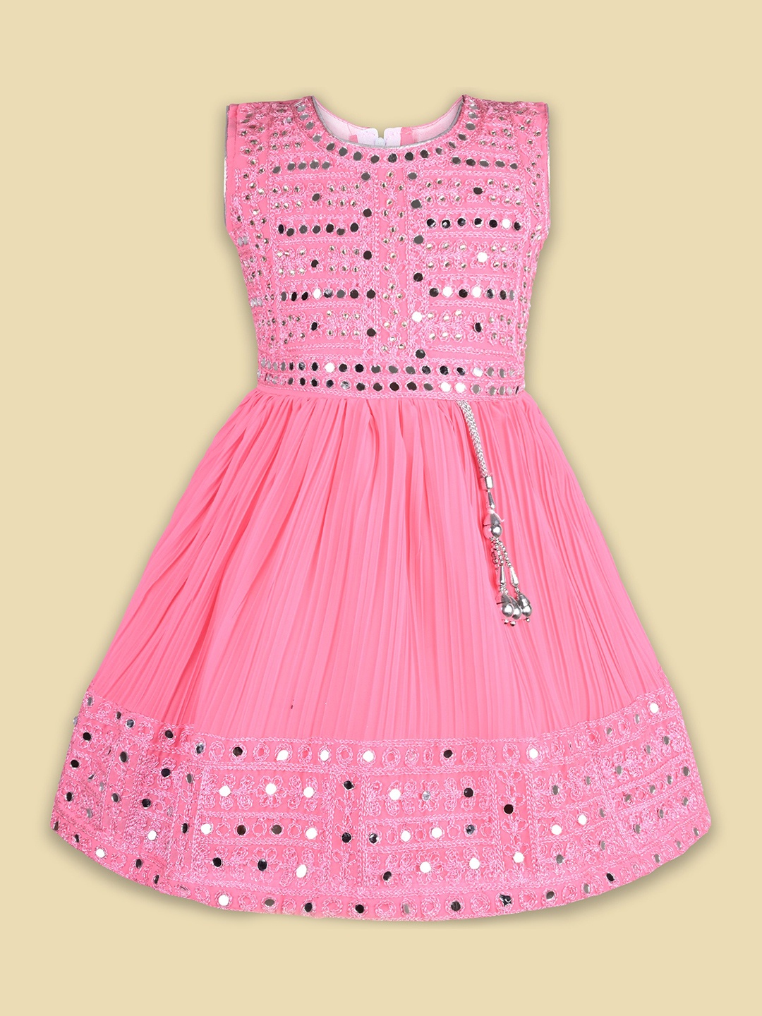 

Wish Karo Georgette A-Line Dress, Pink