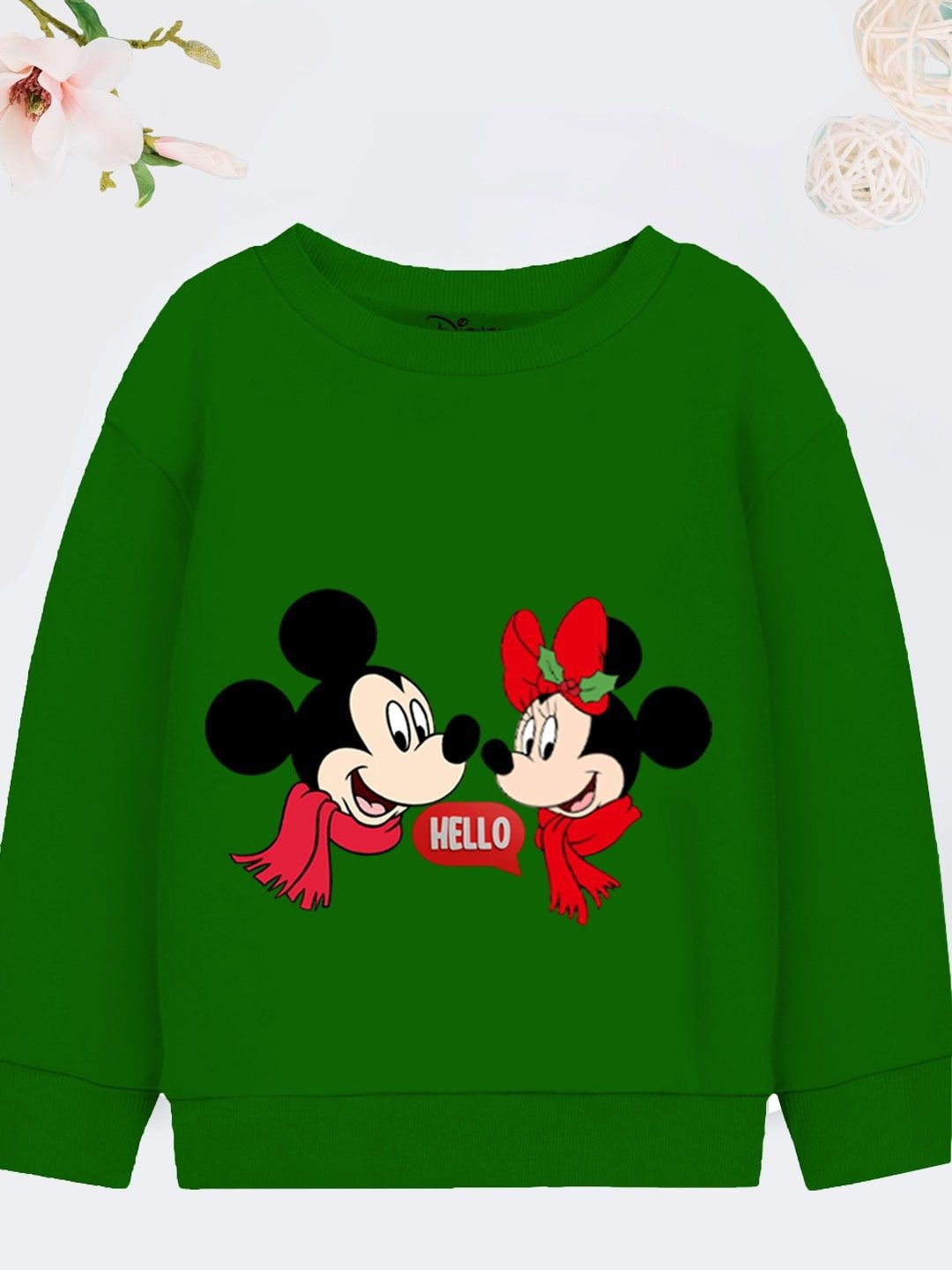 

YK Disney Girls Printed Sweatshirt, Green