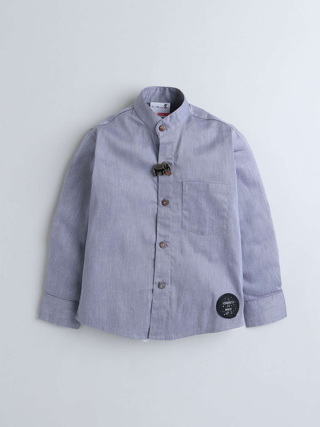 

BAATCHEET Boys Opaque Party Shirt, Blue
