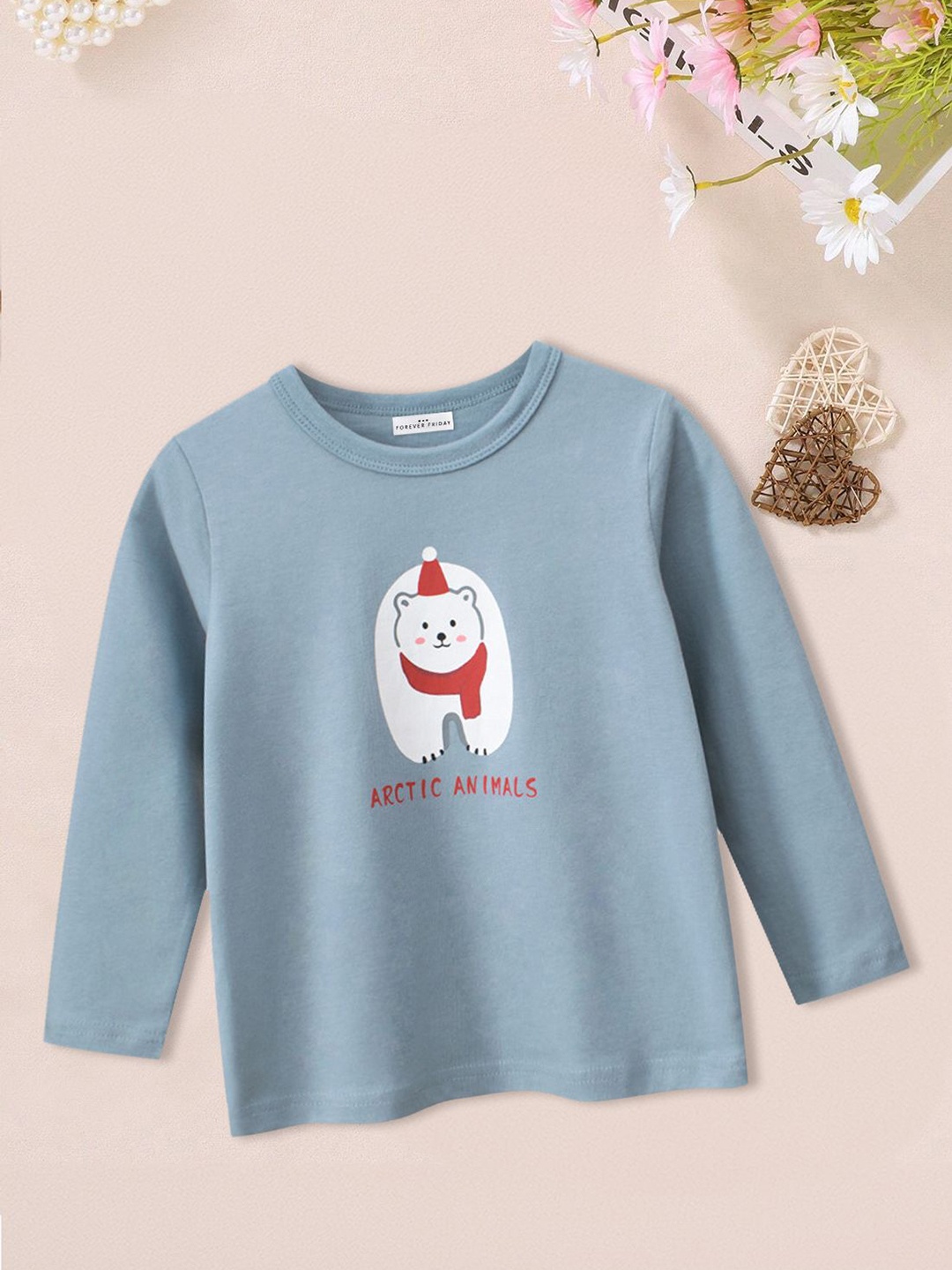 

FOREVER FRIDAY Boys Printed Applique T-shirt, Blue