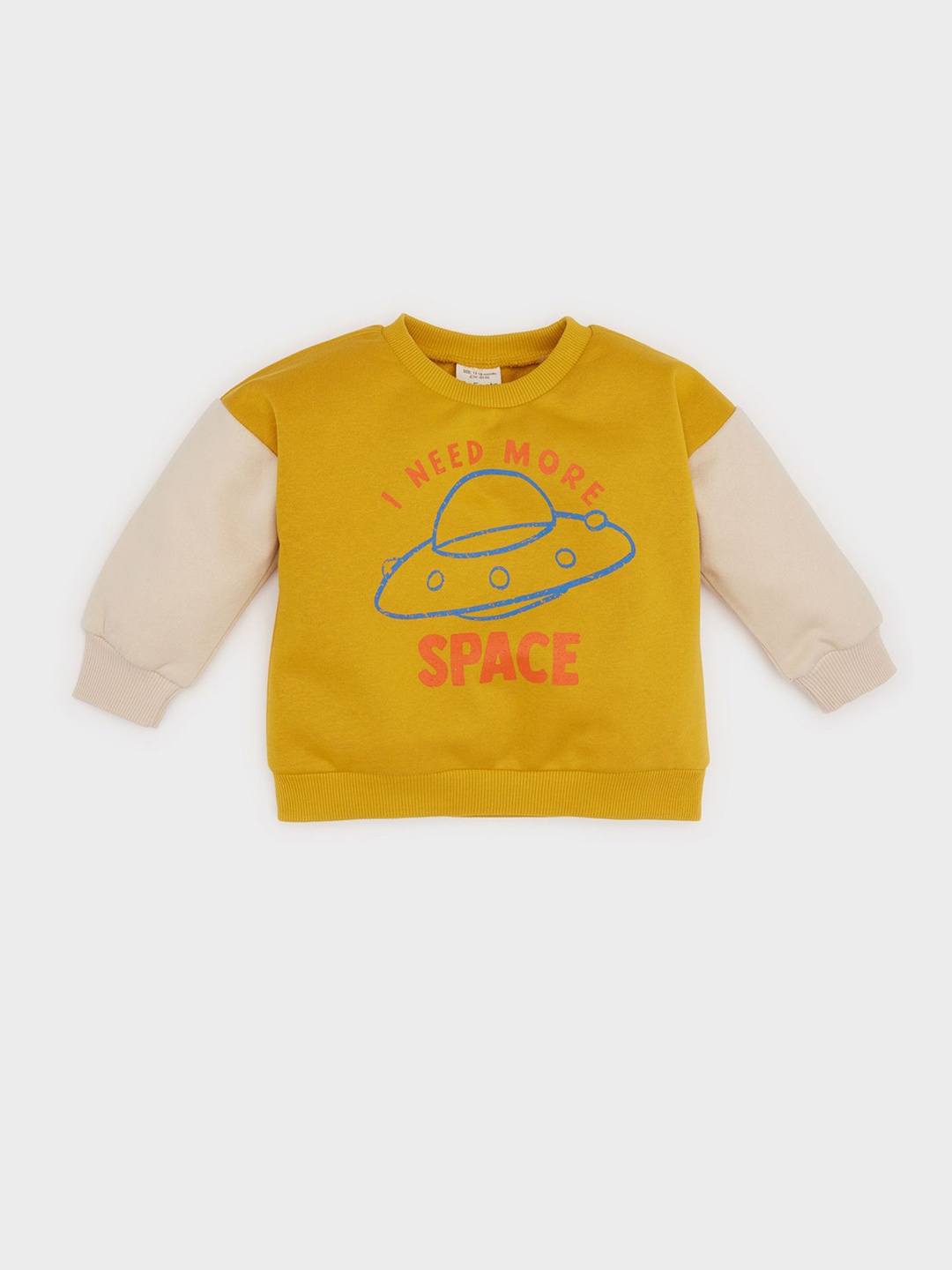

DeFacto Boys Typography Printed Pullover, Yellow