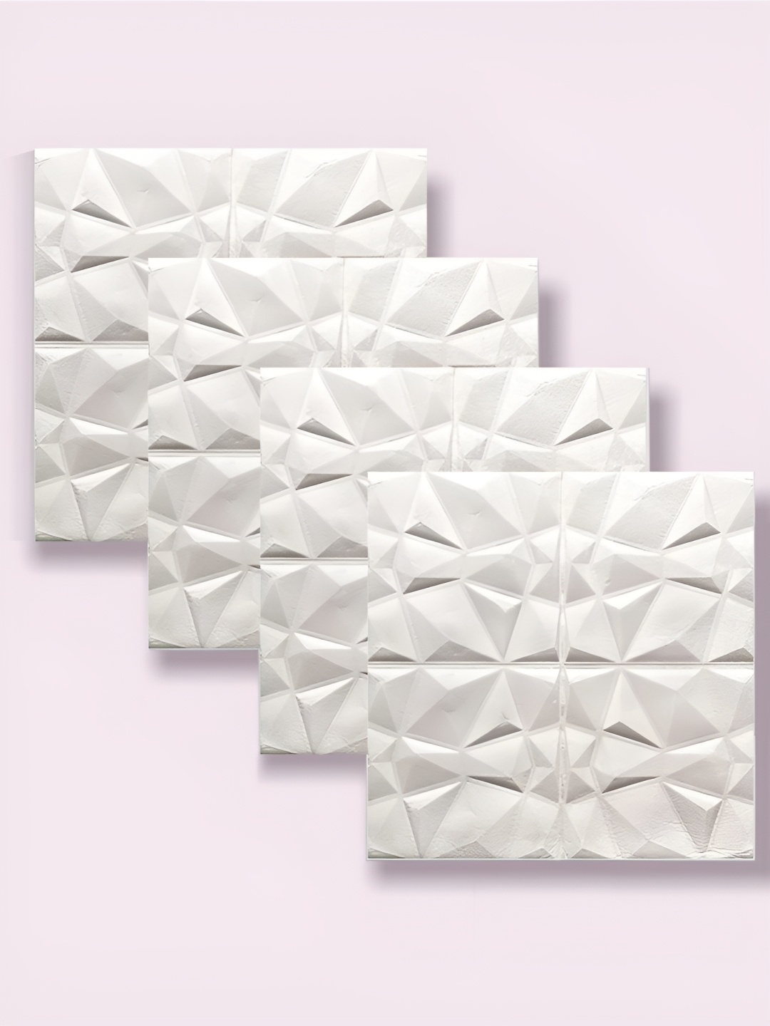 

Lukzer White 3D Rectangular Waterproof Wallpaper