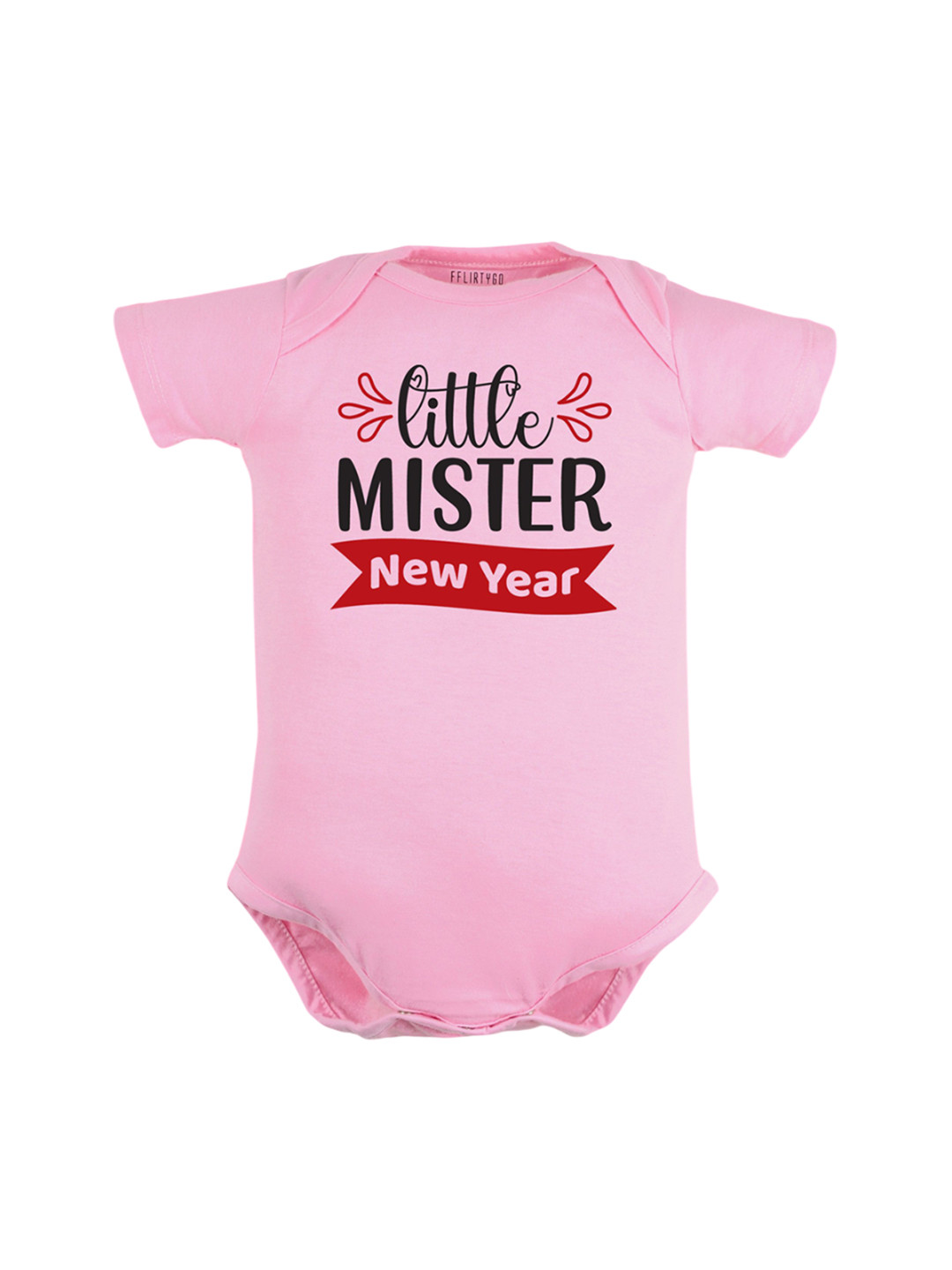 

FFLIRTYGO Infants Printed Pure Cotton Bodysuit, Pink