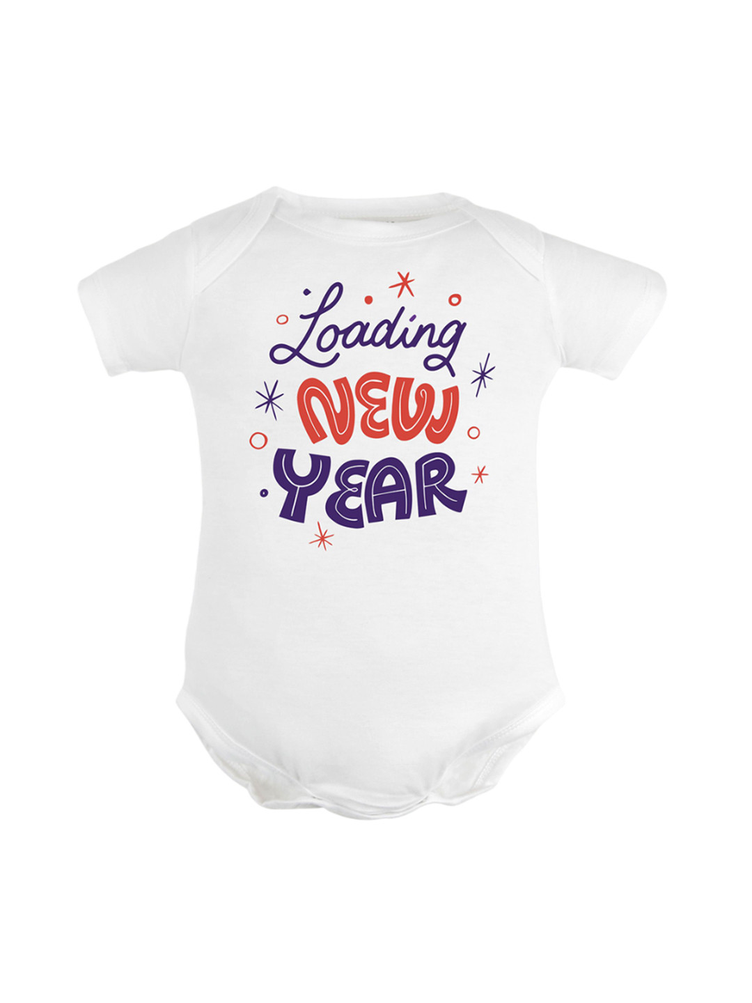 

FFLIRTYGO Infants Printed Cotton Bodysuit, White