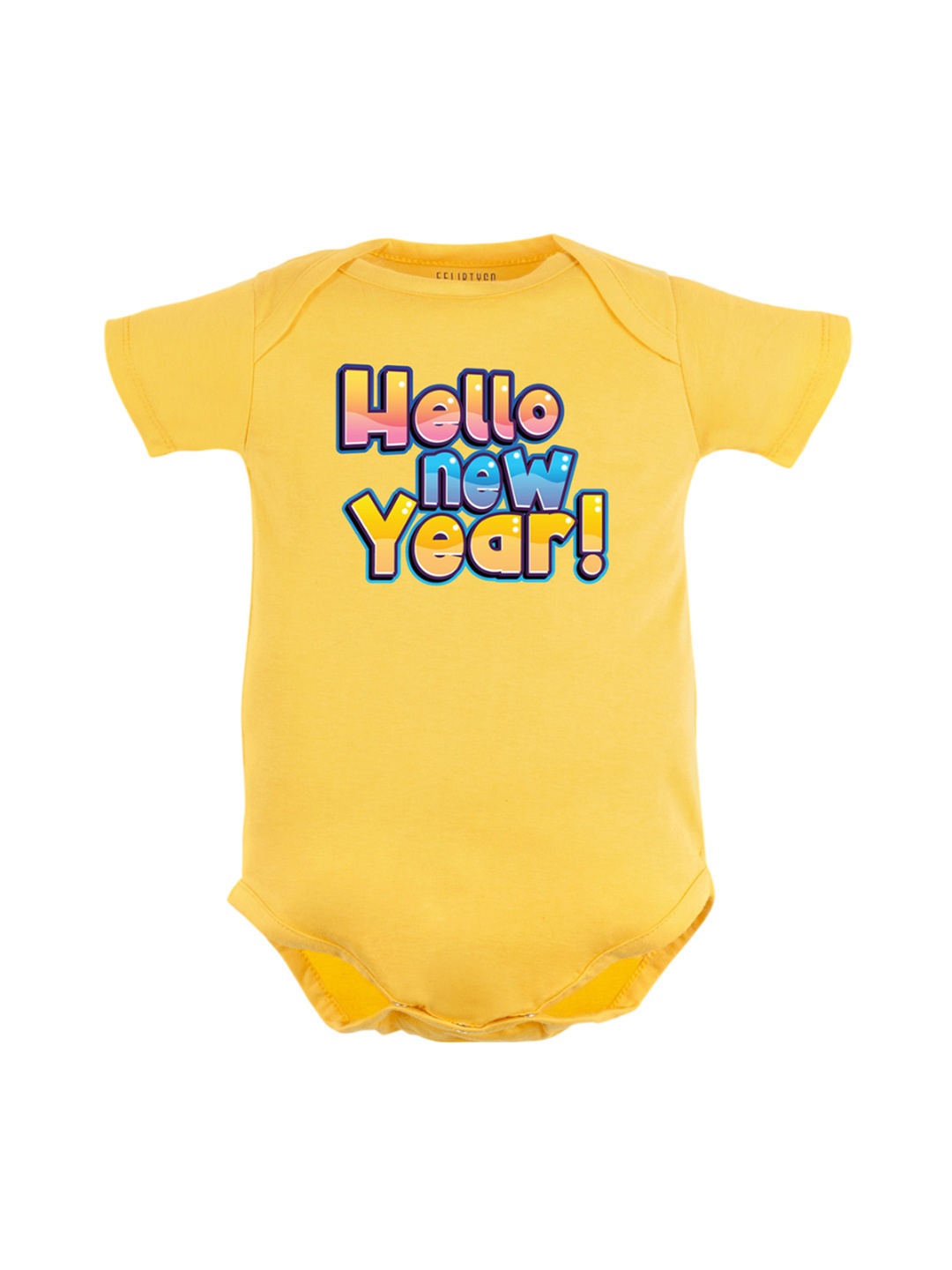 

FFLIRTYGO Infants Printed Pure Cotton Bodysuit, Yellow