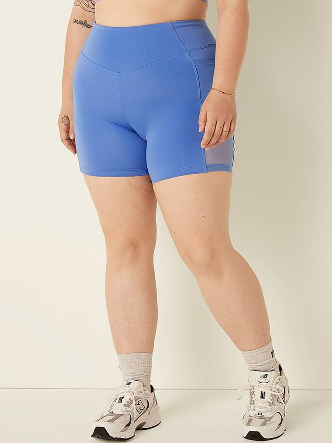 

Victoria's Secret Women Skinny Fit High-Rise Sports Shorts, Blue