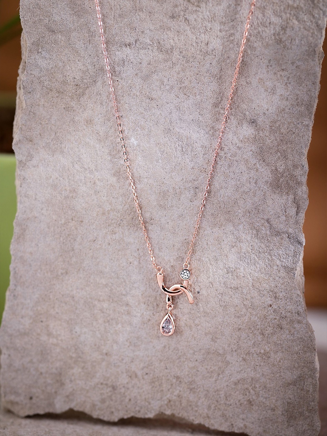 

DIAVO Sterling Silver Rose Gold-Plated Necklace