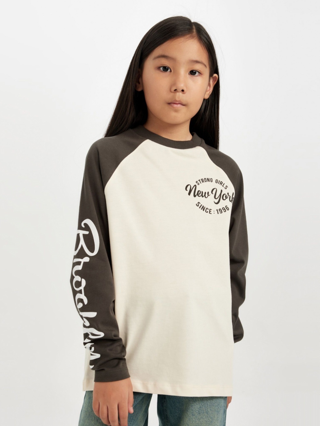 

DeFacto Girls Typography Applique T-shirt, Na