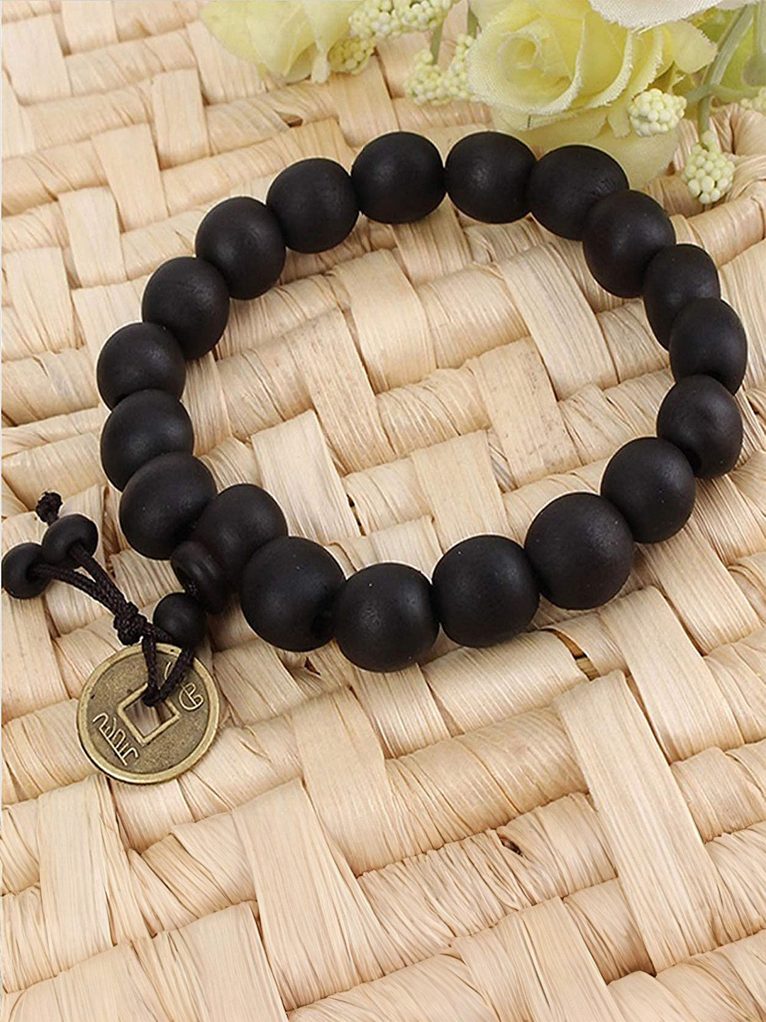 

RUHI COLLECTION Unisex Wood Bracelet, Black