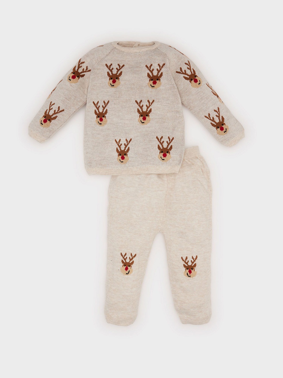 

DeFacto Boys Printed T-shirt with Trousers, Brown