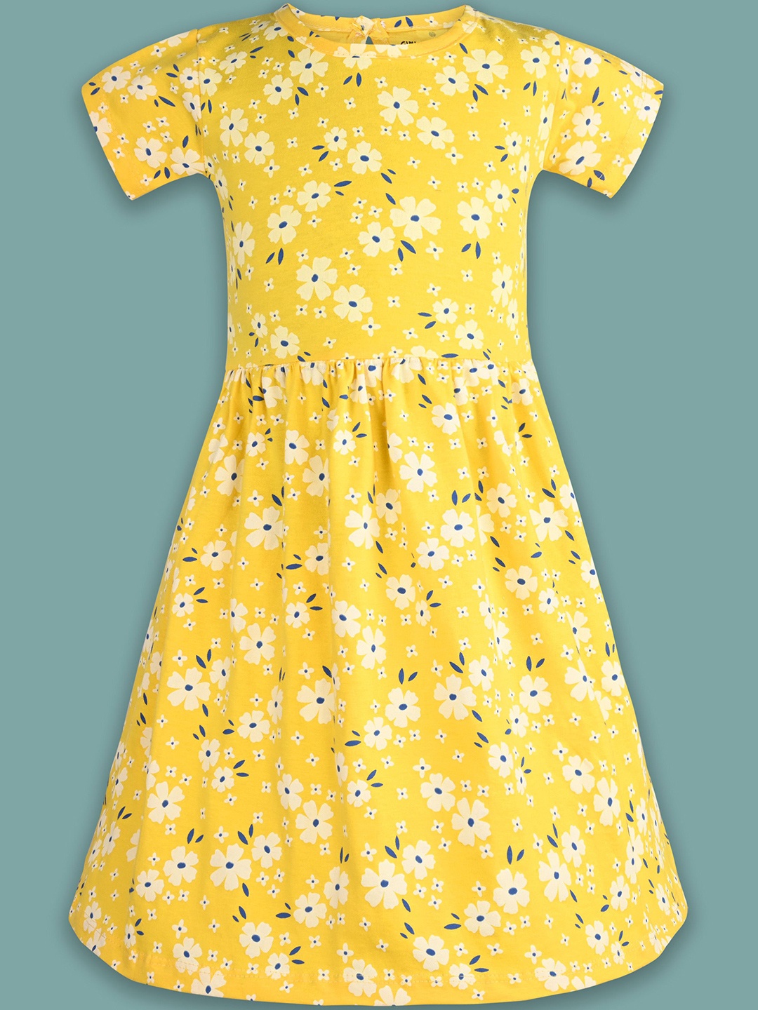 

Wish Karo Floral Print Fit & Flare Dress, Yellow