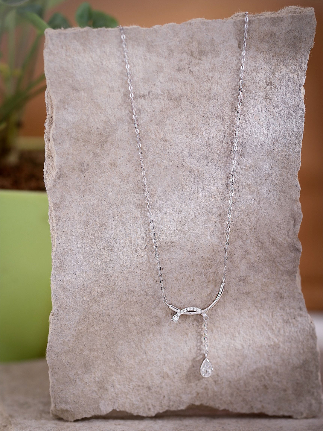 

DIAVO Sterling Silver Rhodium-Plated Necklace