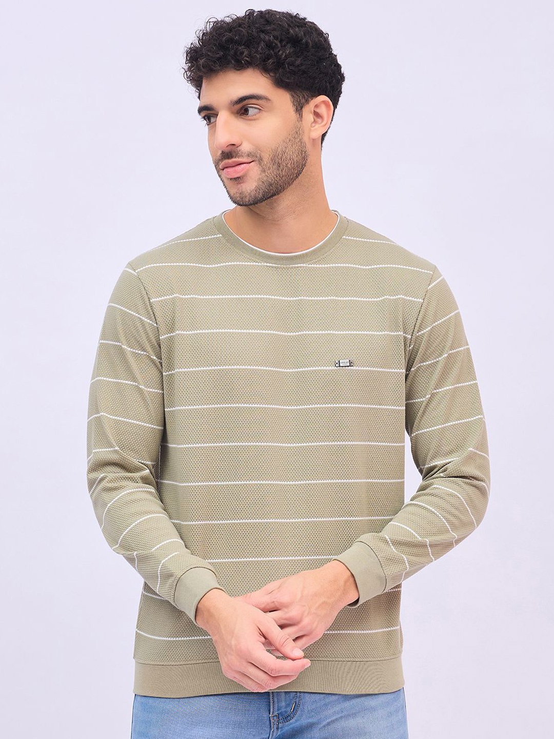 

ARRAY Men Printed Sweatshirt, Olive