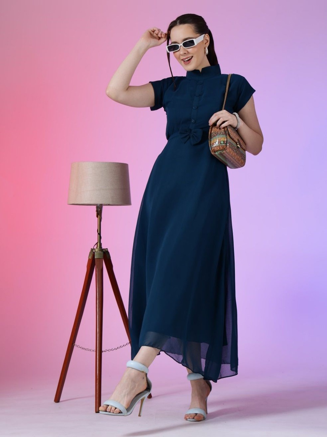 

Krunal Raiyani Women A-Line Maxi Dress, Blue