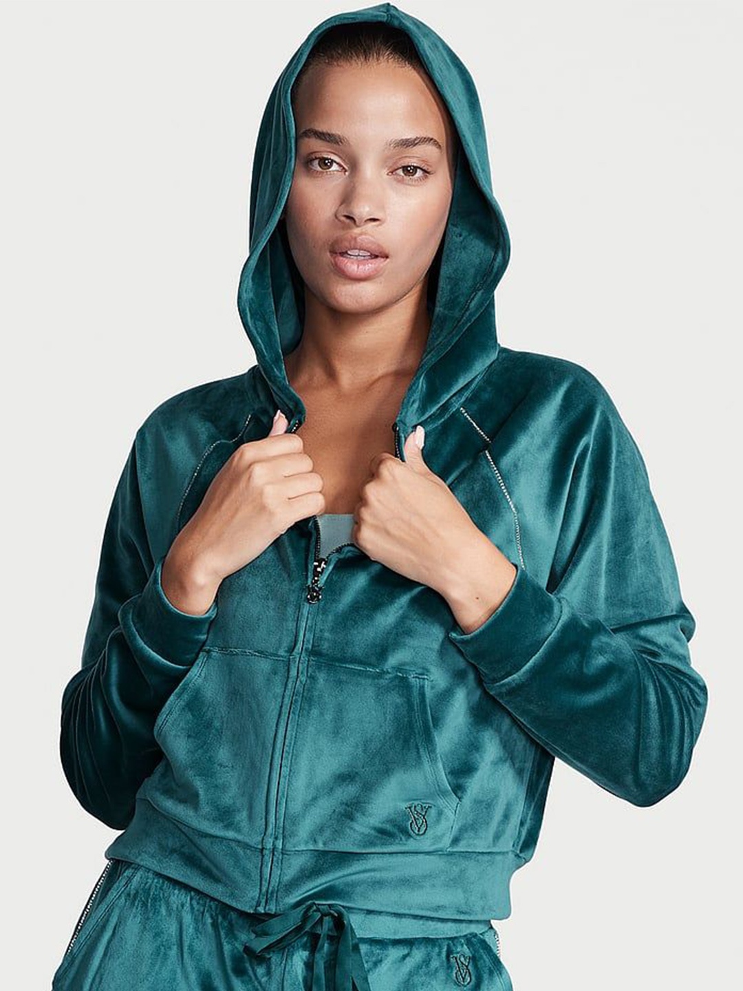 

Victoria's Secret Women Hooded Sweatshirt, Green