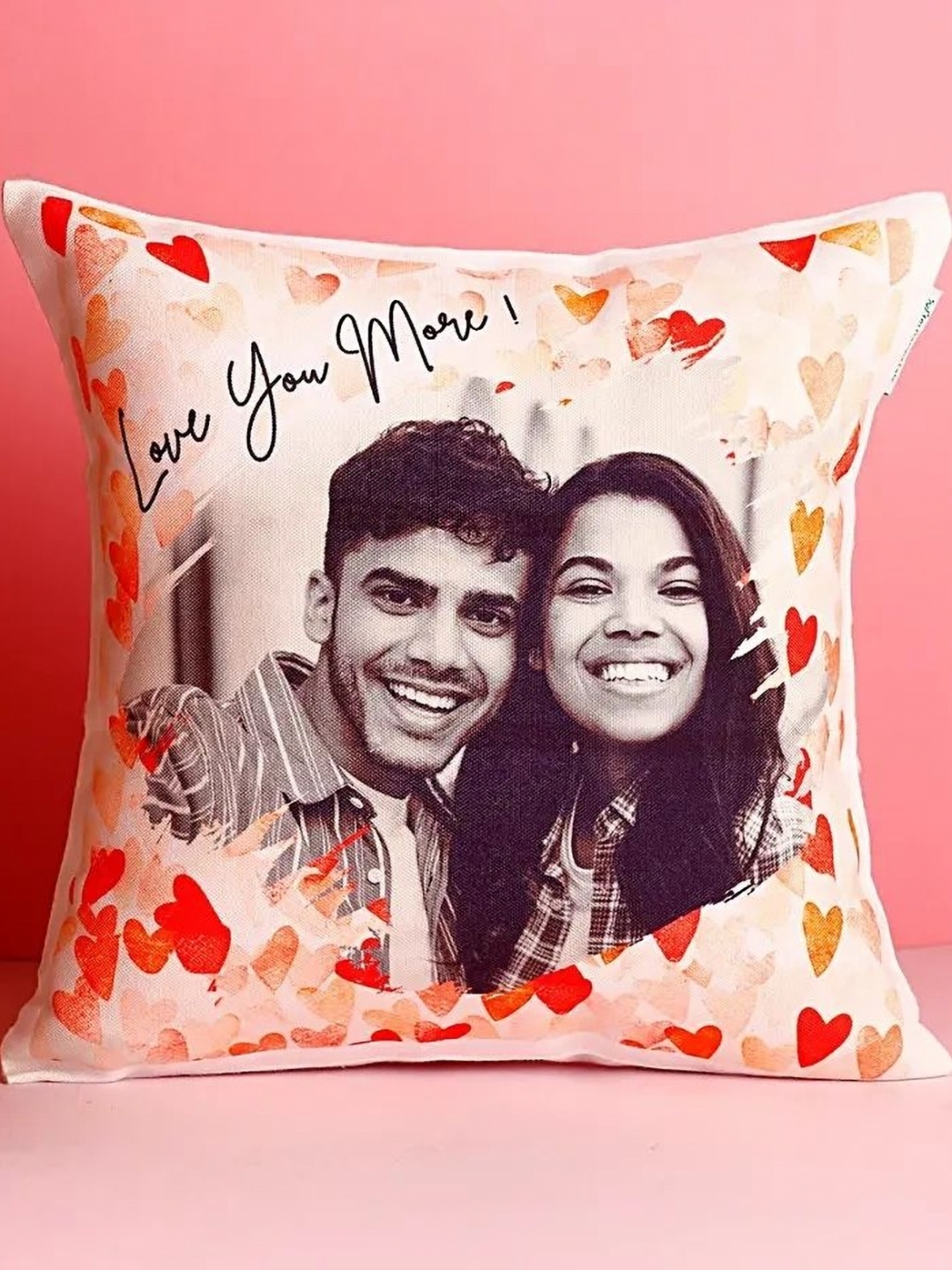 

fnp Red & Black Printed Square Shaped Cushion