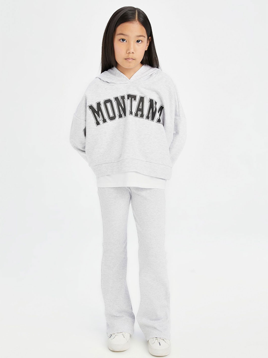 

DeFacto Girls Printed Trousers, White