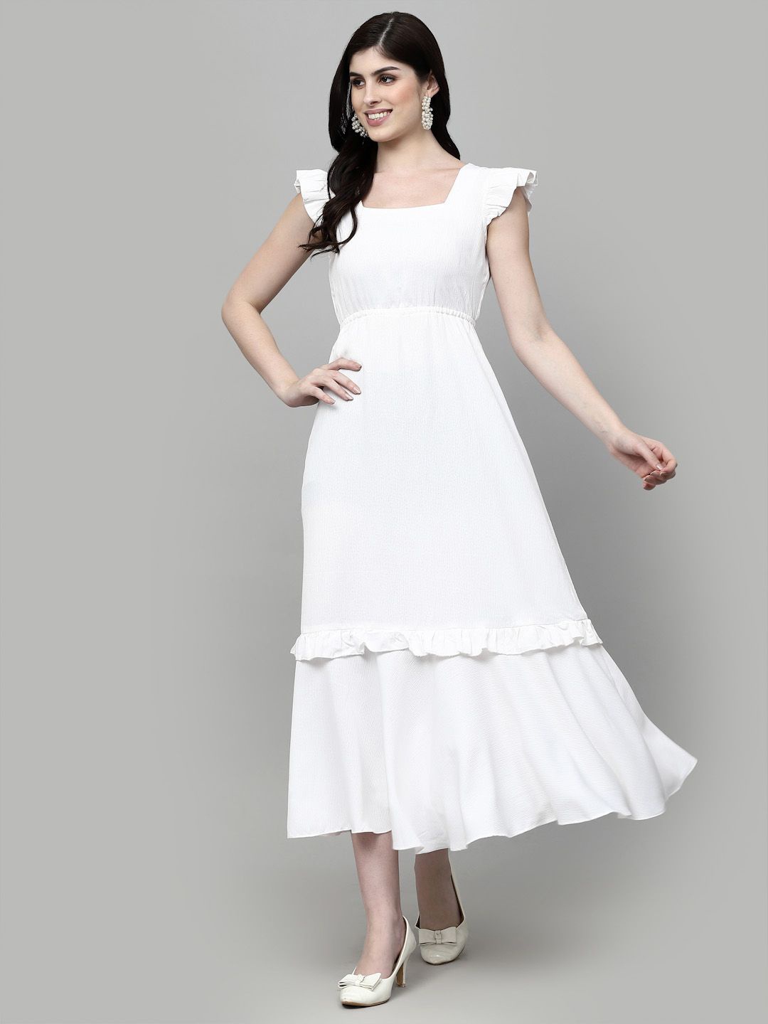 

aayu Women Maxi Dress, White