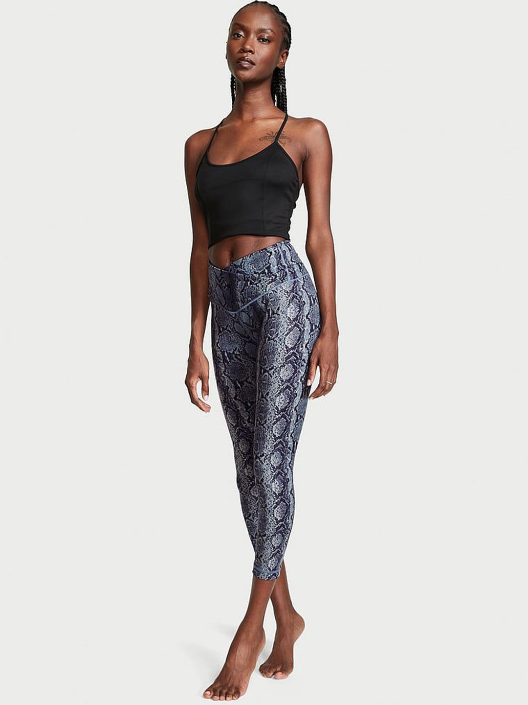 

Victoria's Secret Women Mid-Rise Ankle-Length Leggings, Grey