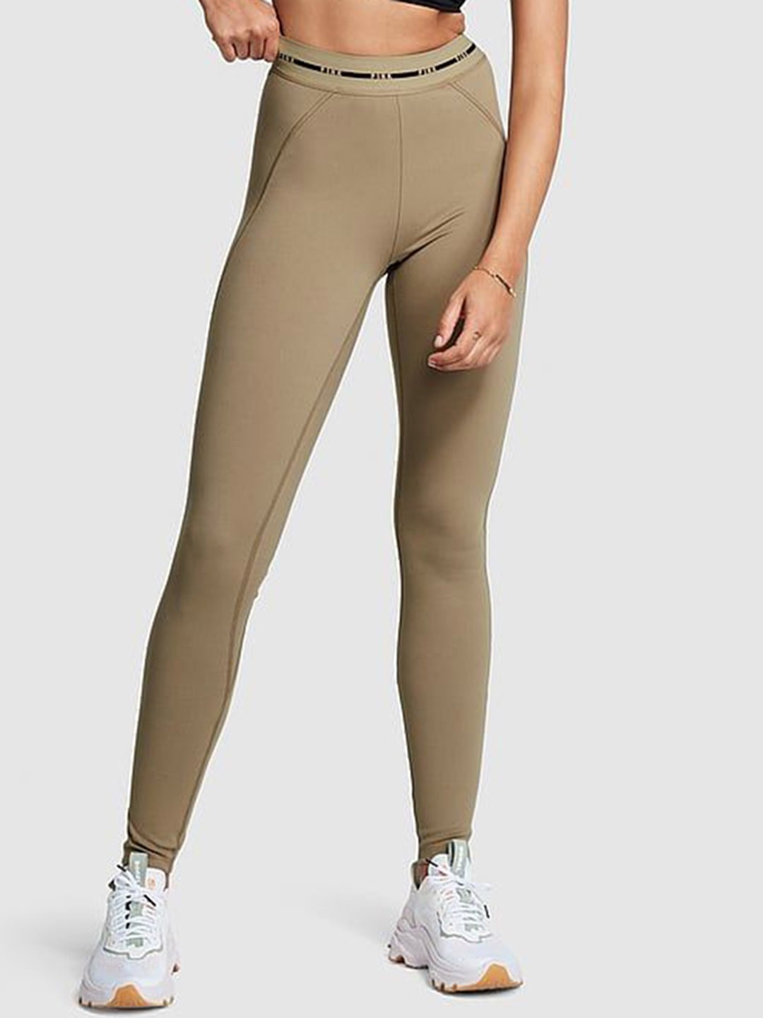 

Victoria's Secret Women PINK High-Waist Tights, Olive