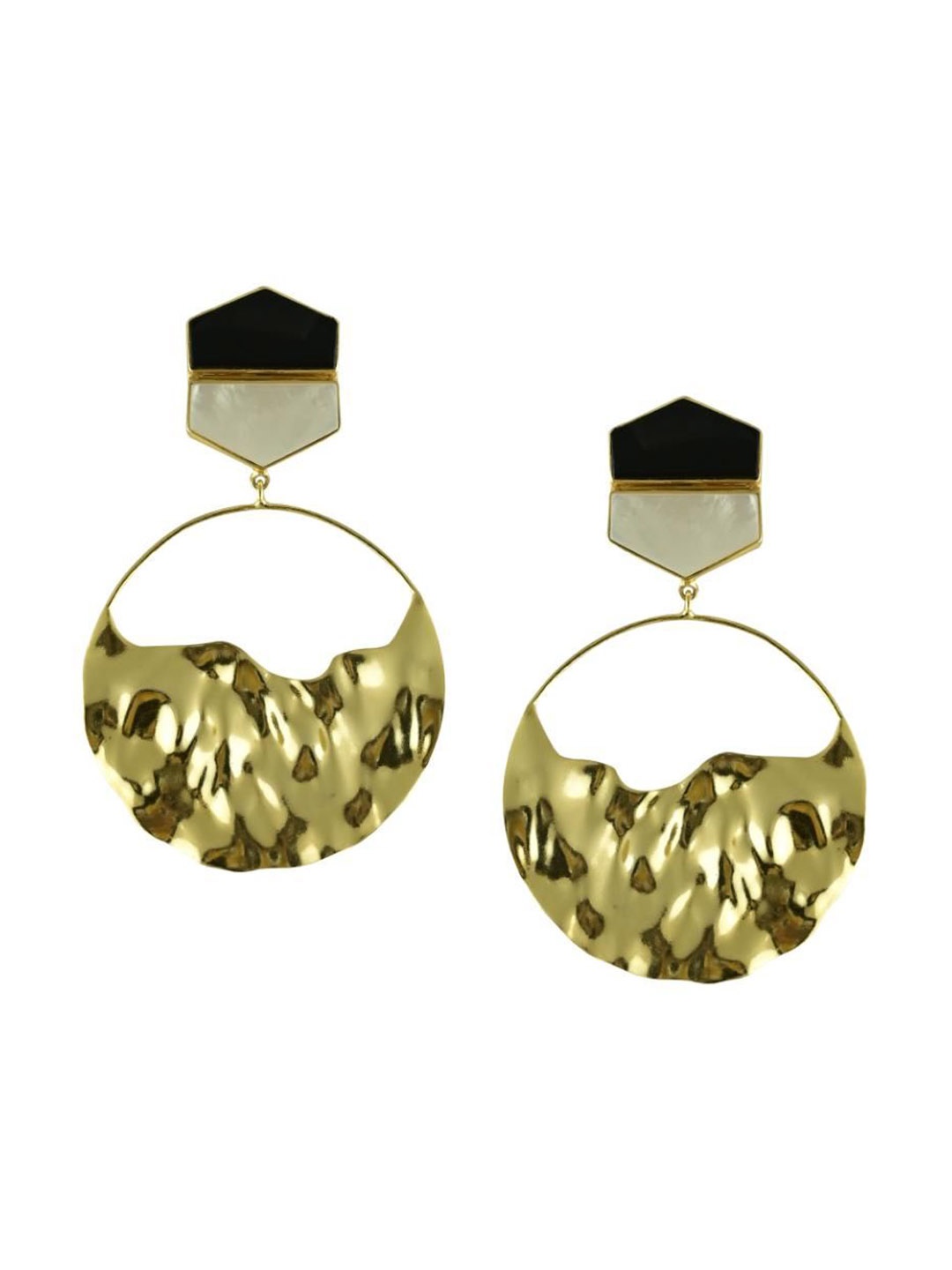 

Varnika Arora Geometric Drop Earrings, Gold