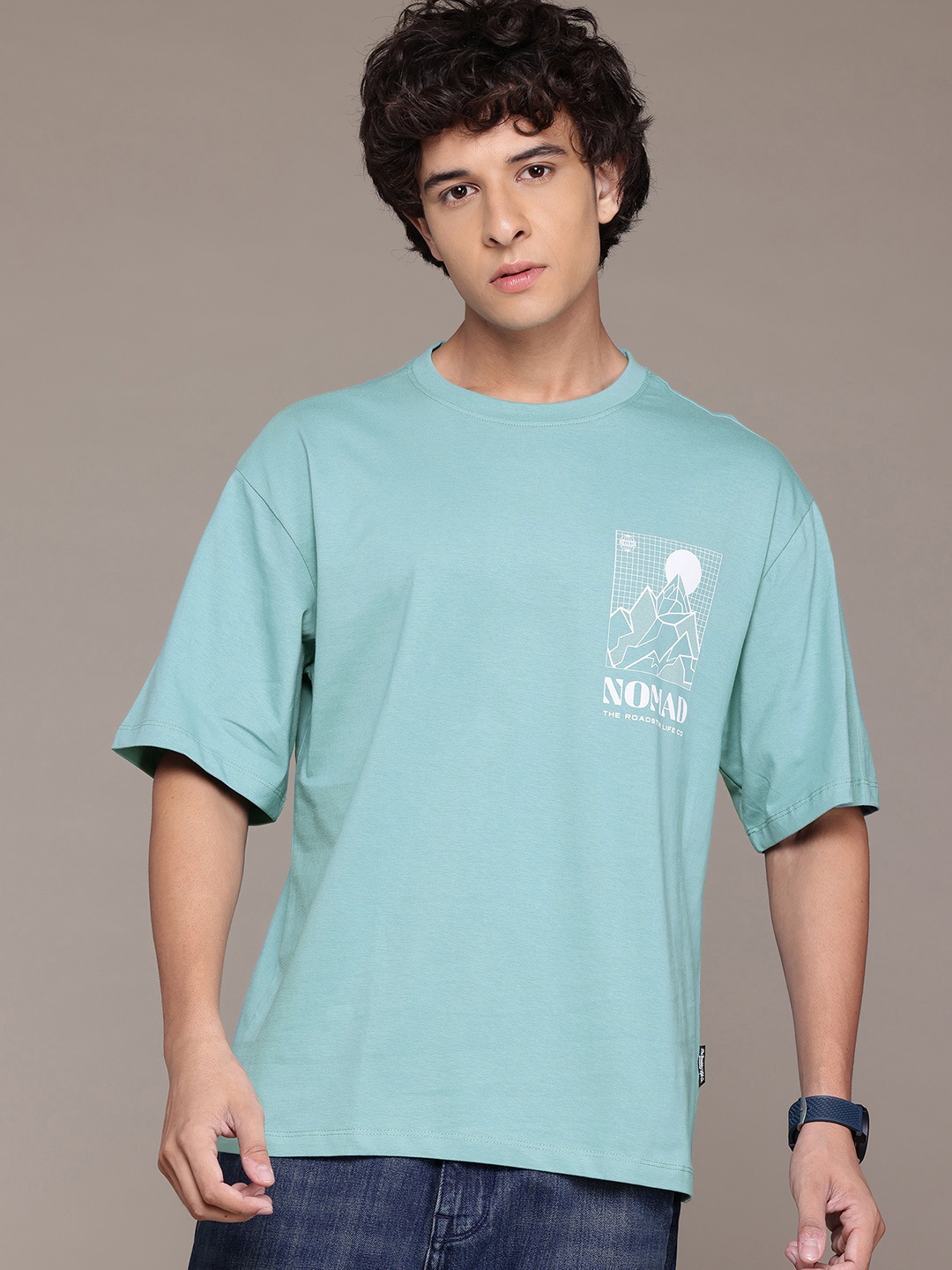 

The Roadster Lifestyle Co. Relaxed Fit Pure Cotton T-shirt, Sea green