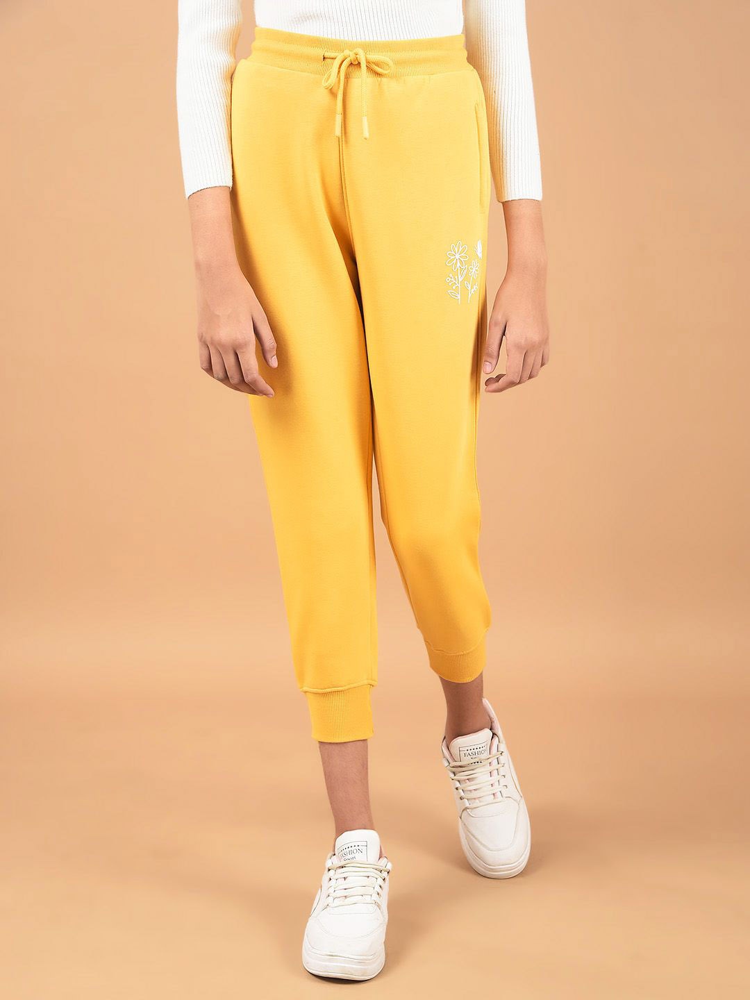 

Crimsoune Club Girls Regular Fit Joggers, Mustard